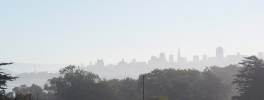 02-17 Les hauts de San Francisco, vue de la ville sous la brume